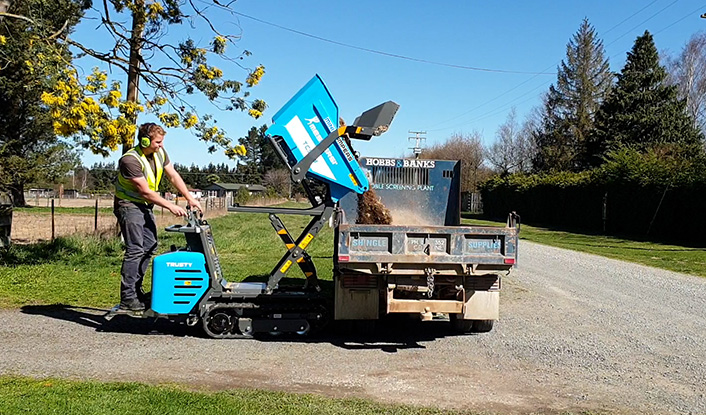 Tracked Dumper Loading Truck